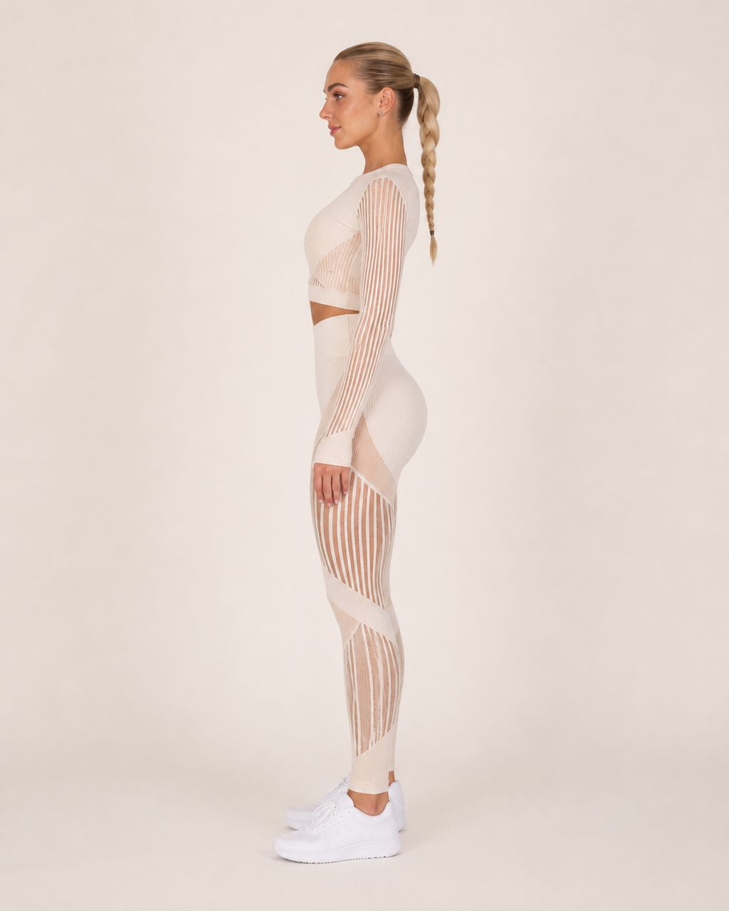 Giulia Conjunto deportivo de mujer sin costuras con leggings moldeadores y top transpirable