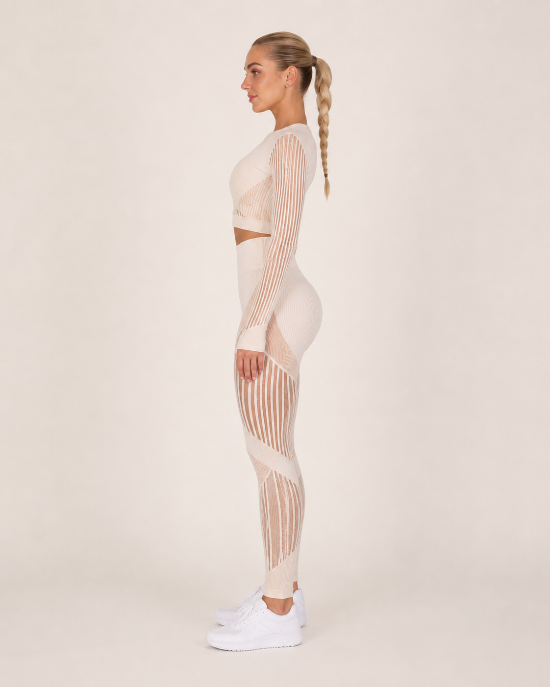 Giulia Conjunto deportivo de mujer sin costuras con leggings moldeadores y top transpirable