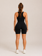 Clémence Mono de yoga para mujer, sin costuras, de canalé, con tirantes reforzados y tejido elástico
