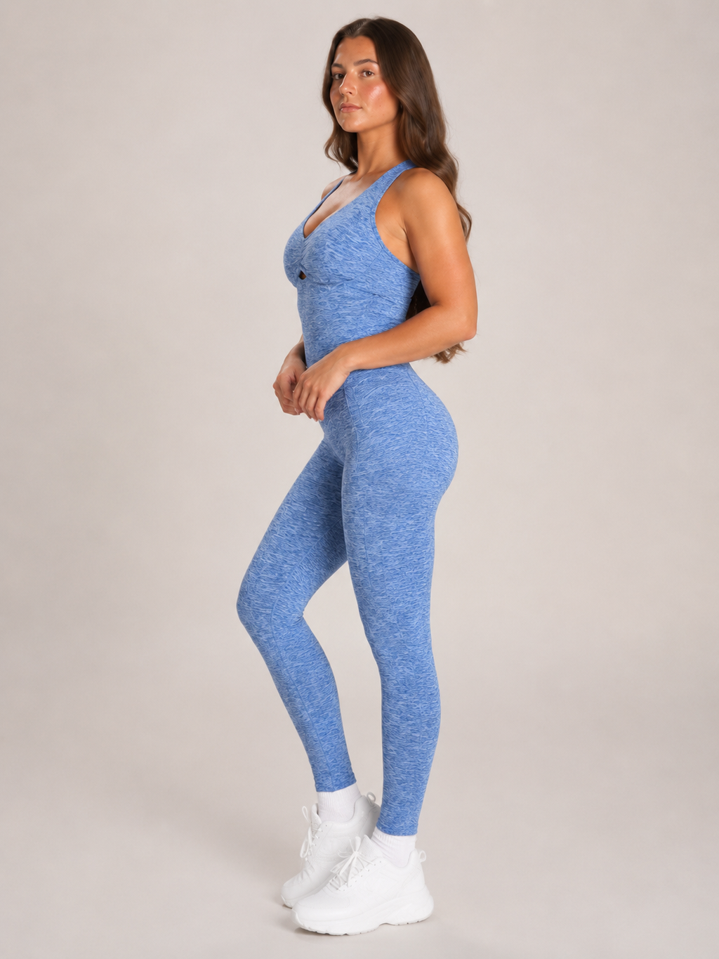 Isolde Sport Jumpsuit met Halternek, Open Rug en Figuurvormende Pasvorm voor Dames
