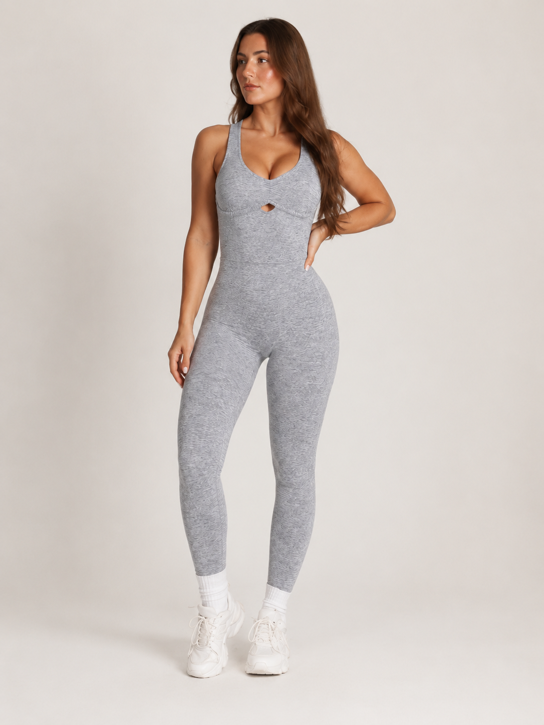 Isolde Sport Jumpsuit met Halternek, Open Rug en Figuurvormende Pasvorm voor Dames