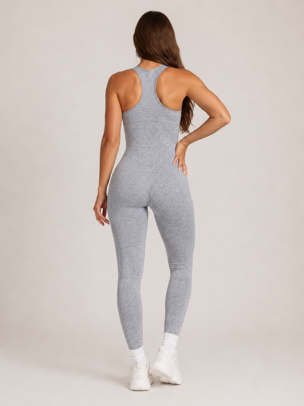 Isolde Sport Jumpsuit met Halternek, Open Rug en Figuurvormende Pasvorm voor Dames