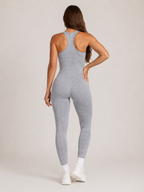 Isolde Sport Jumpsuit met Halternek, Open Rug en Figuurvormende Pasvorm voor Dames
