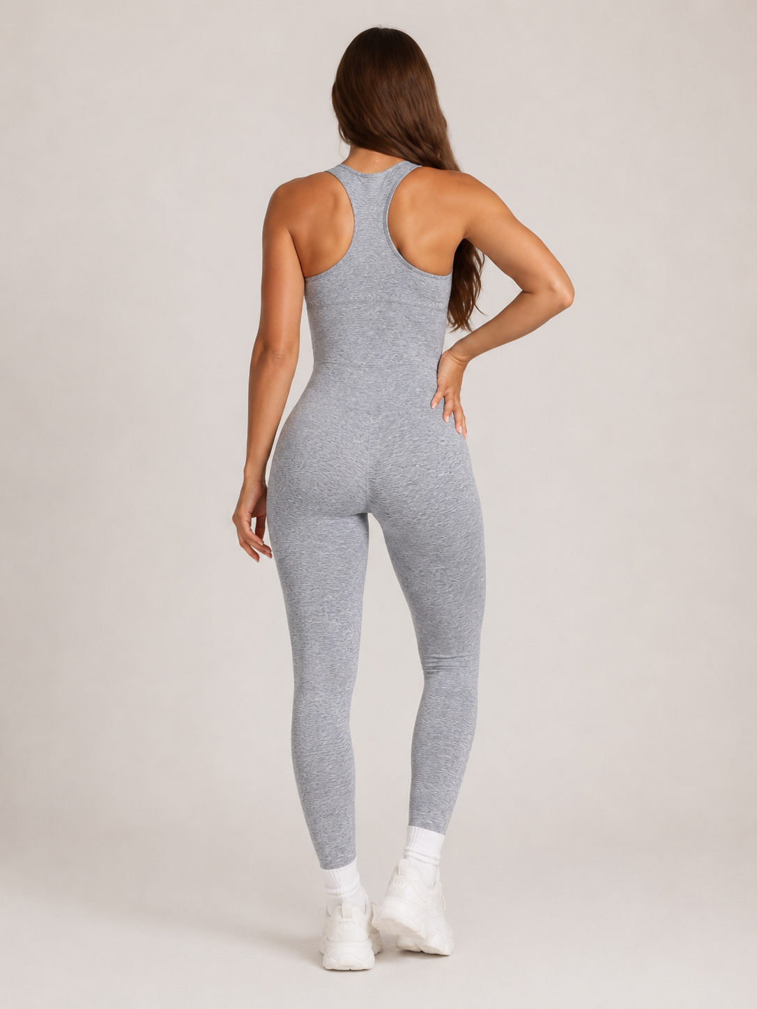 Isolde Sport Jumpsuit met Halternek, Open Rug en Figuurvormende Pasvorm voor Dames