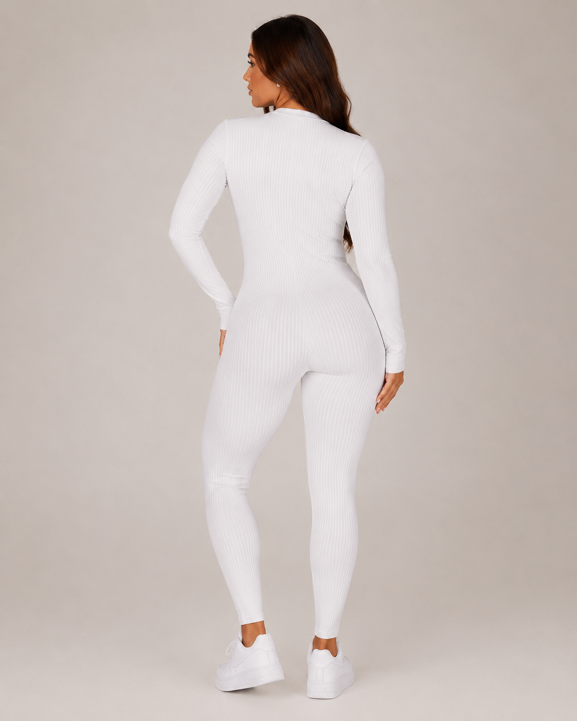 Kalia Seamless Sport Jumpsuit with Zipper, Long Sleeves, and Figure-Hugging Fit
