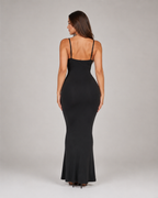 Vestido largo Karolina para mujer de modal, con tirantes finos y corte ajustado elegante