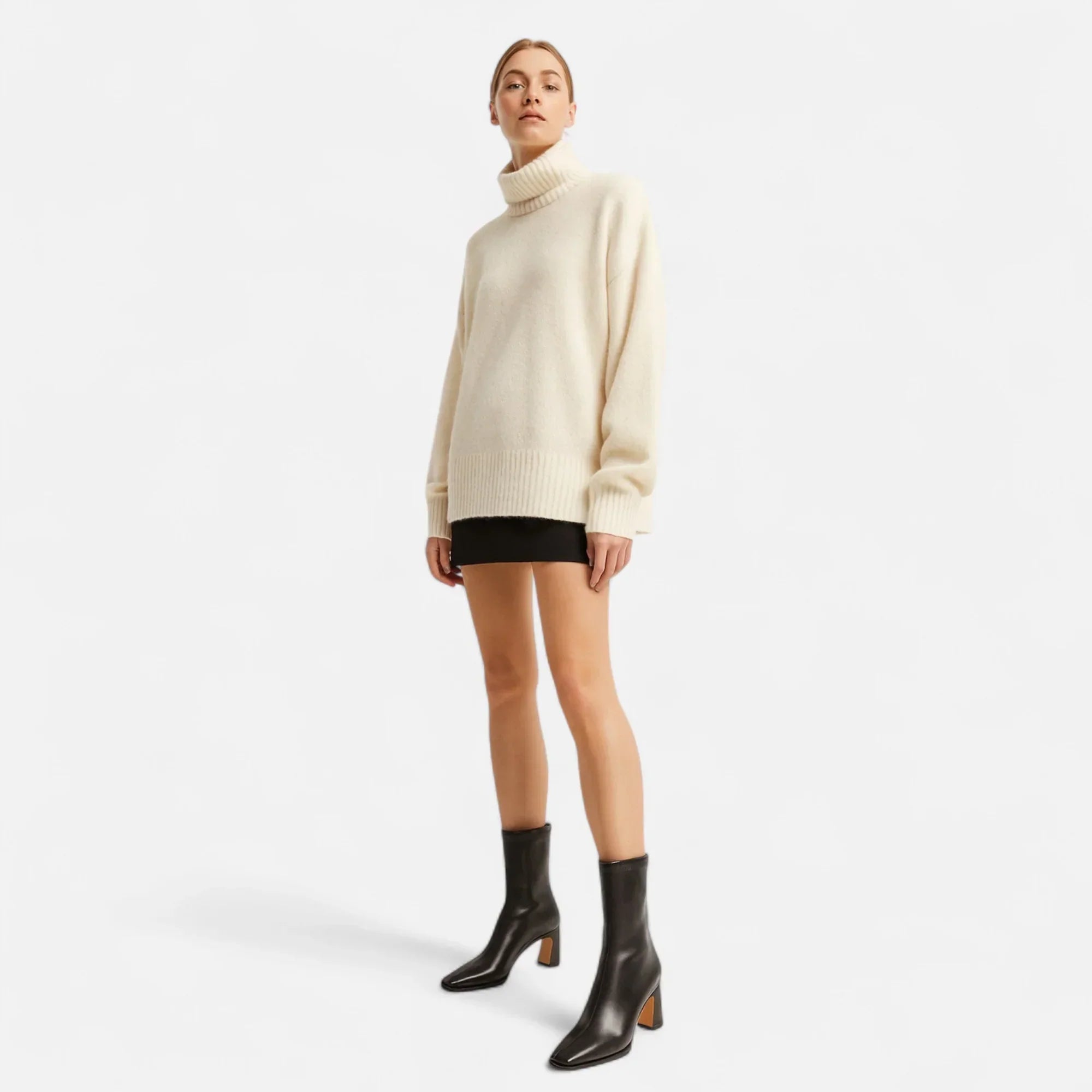 Olivia Bottines Femme – Bottines à Bout Carré avec Talon Bloc Élégant et Style Minimaliste