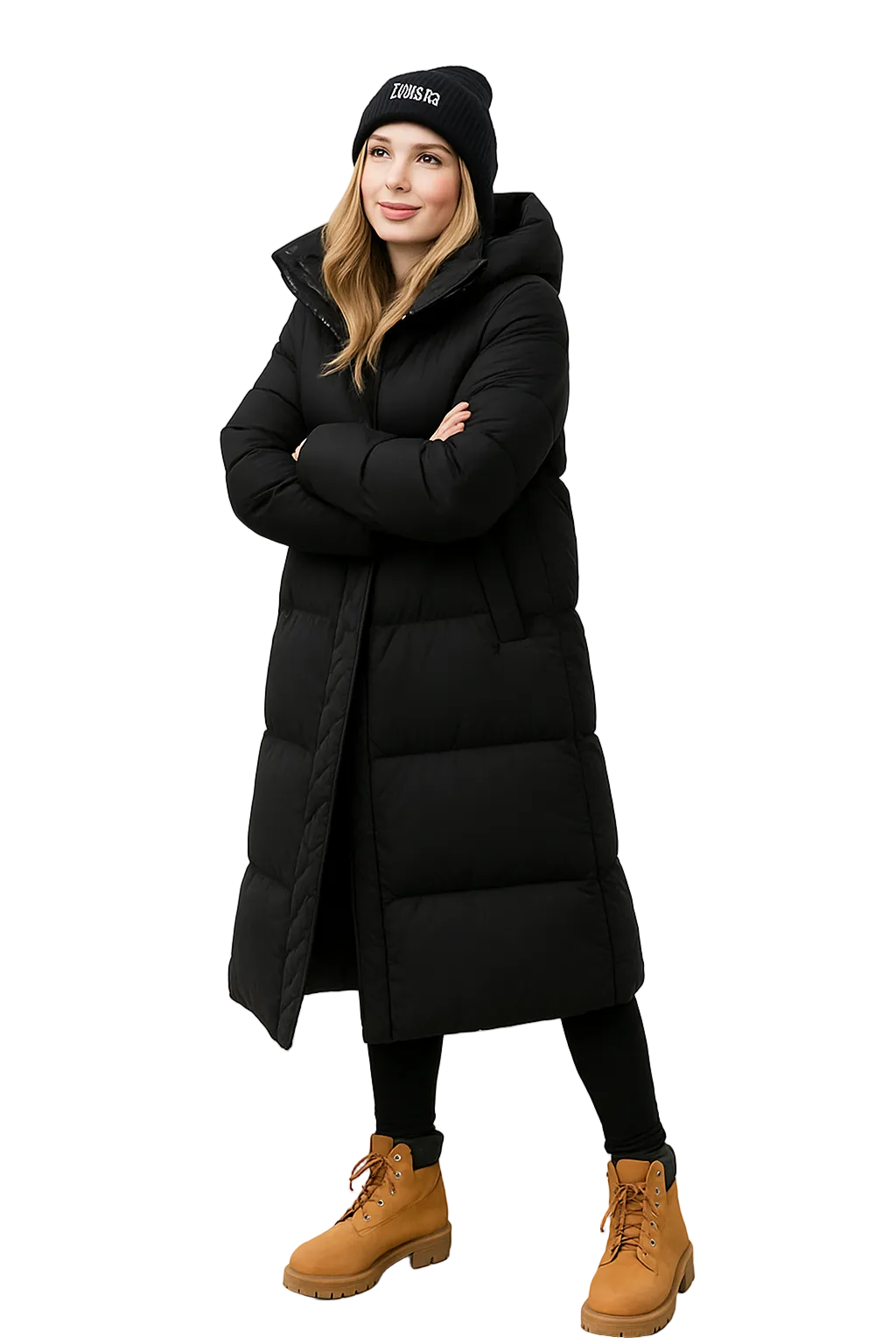 Emerson Doudoune Longue Femme – Manteau Puffer Oversize à Capuche avec Isolation Chaude
