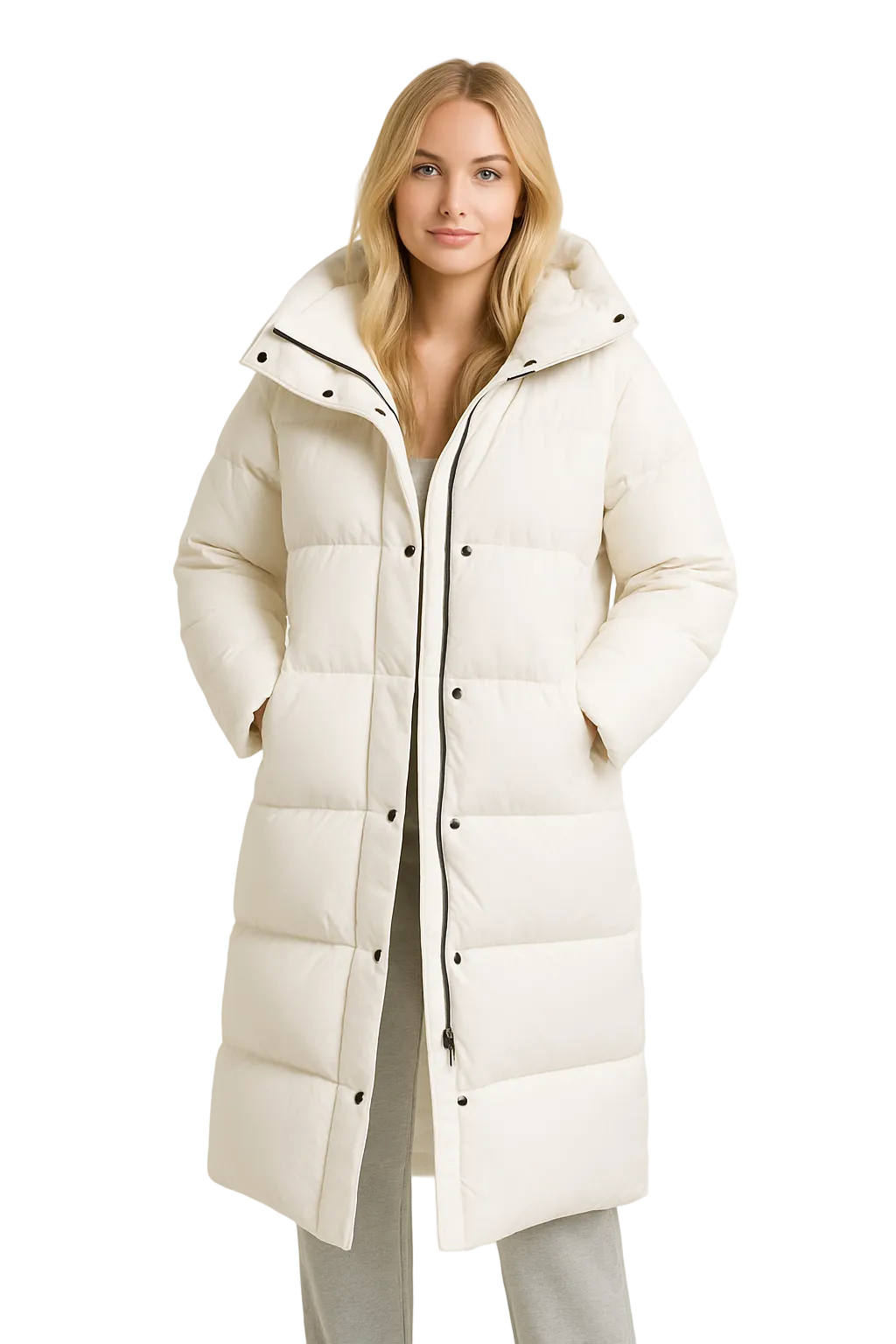 Emerson Doudoune Longue Femme – Manteau Puffer Oversize à Capuche avec Isolation Chaude