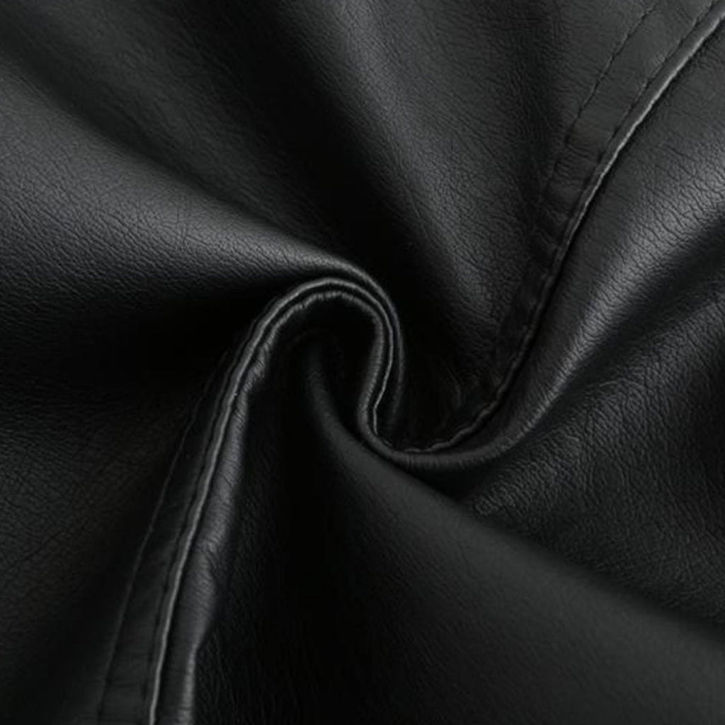 Freyja Veste Femme en Similicuir – Col Montant Élégant avec Fermetures Éclair Modernes