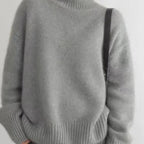 Astrid Pull Femme – Pull Cachemire Oversize à Col Roulé avec Maille Douce