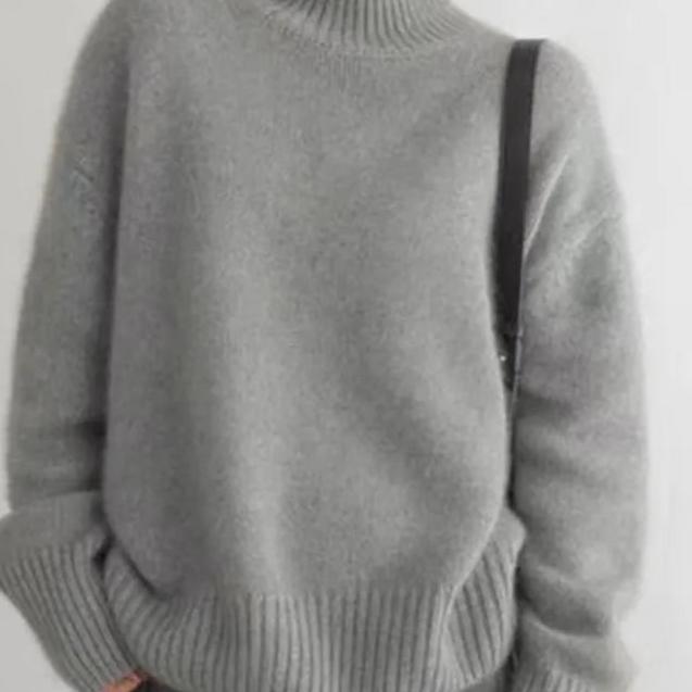 Astrid Pull Femme – Pull Cachemire Oversize à Col Roulé avec Maille Douce