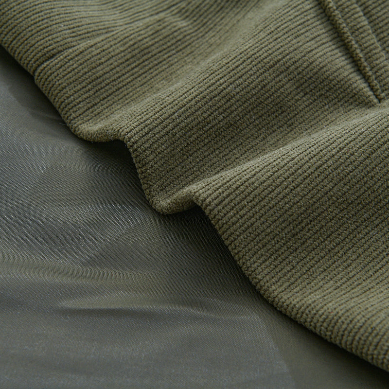 Matteo Manteau Homme – Manteau en Velours Côtelé avec Col Montant Élégant