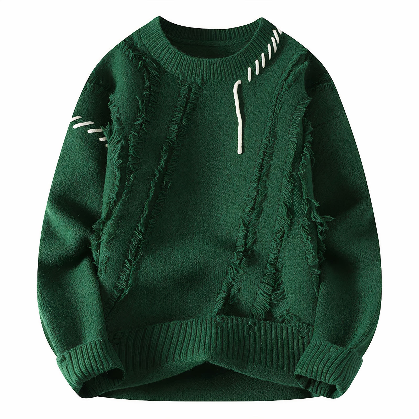Adrien Pull Homme – Maille Patchwork Douce, Col Rond & Style Automne/Hiver