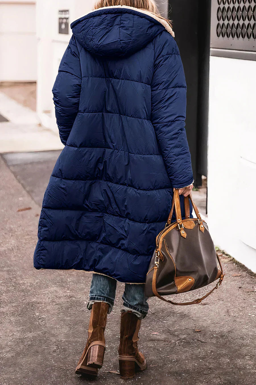 Evelyn Manteau Femme – Manteau Réversible Chaud avec Doublure Douce