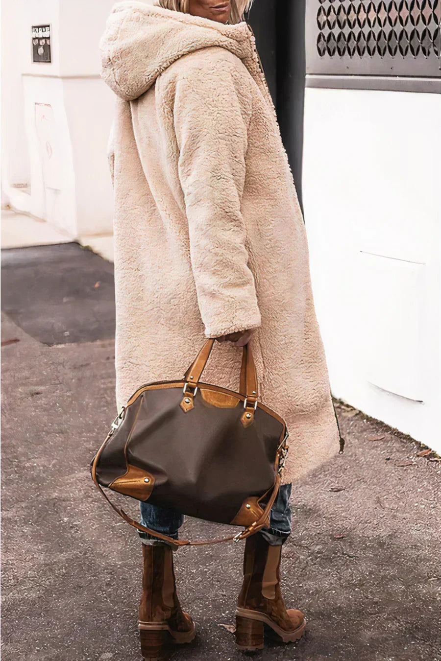 Evelyn Manteau Femme – Manteau Réversible Chaud avec Doublure Douce