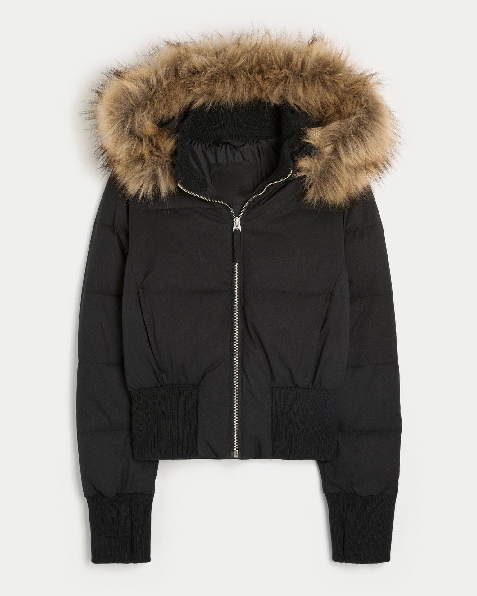 Morgan Manteau Hiver Femme – Veste Matelassée avec Capuche Amovible et Bordure en Fausse Fourrure