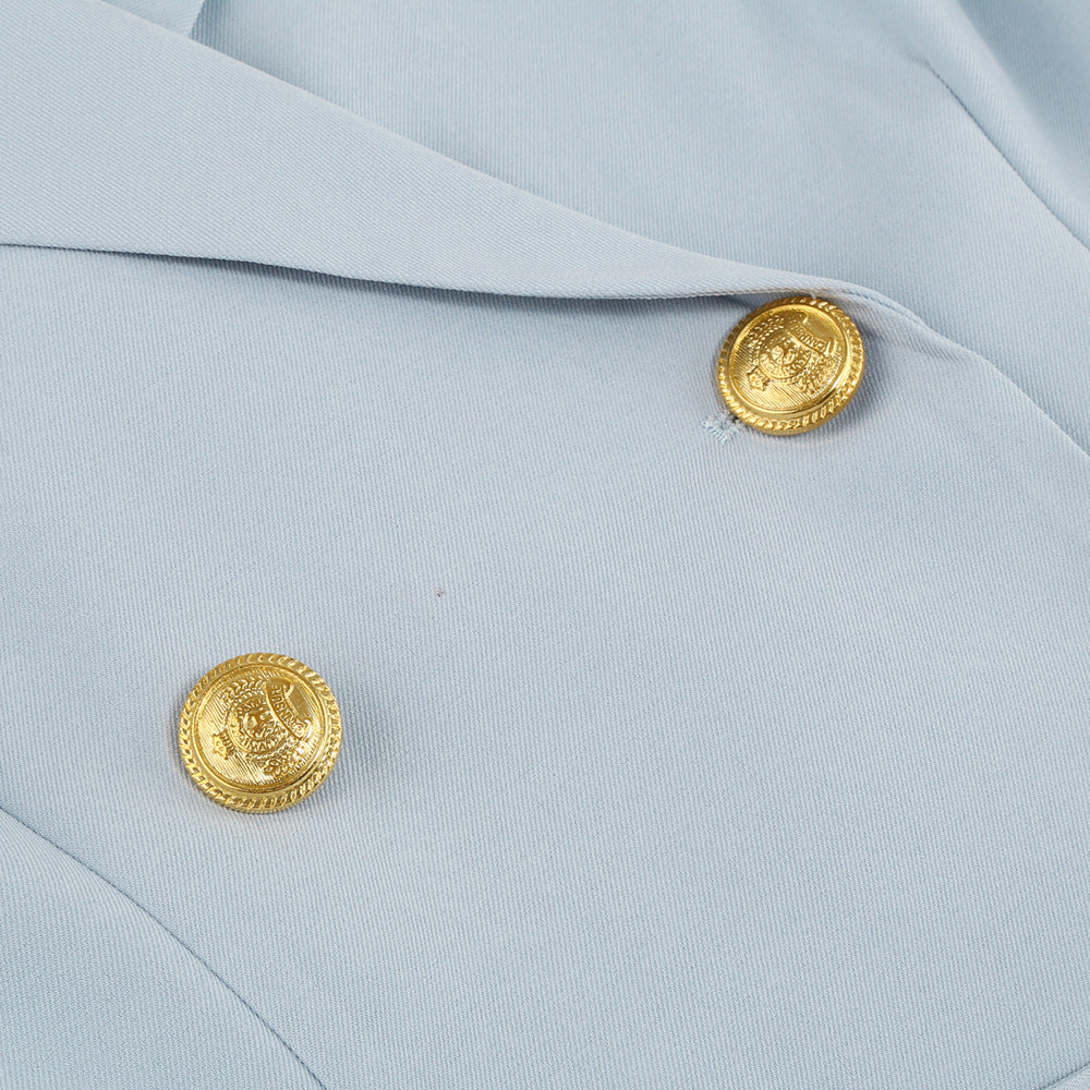 Maristelle Robe Blazer Femme – Robe Élégante avec Cape, Ceinture et Boutonnage Croisé
