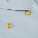 Maristelle Robe Blazer Femme – Robe Élégante avec Cape, Ceinture et Boutonnage Croisé
