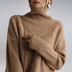 Célestine Maglione Donna – Collo Alto in Morbido Cashmere, Maglia Testurizzata e Calore Invernale