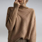 Célestine Maglione Donna – Collo Alto in Morbido Cashmere, Maglia Testurizzata e Calore Invernale