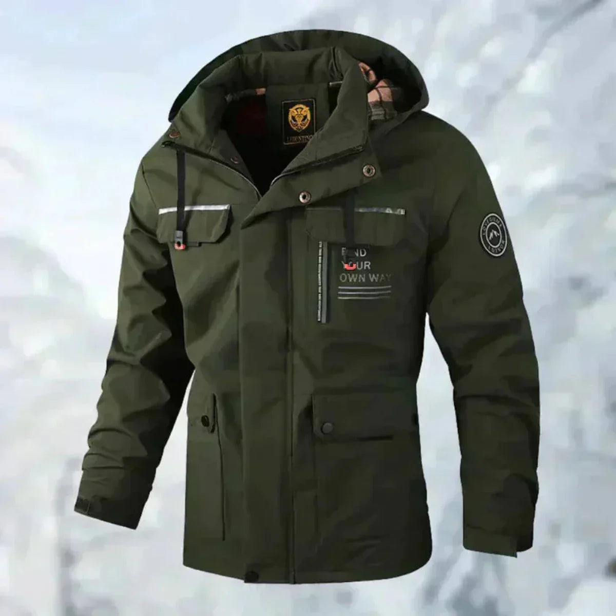 Olivia Veste Homme – Veste à Capuche Coupe-Vent avec Multiples Poches & Style Outdoor