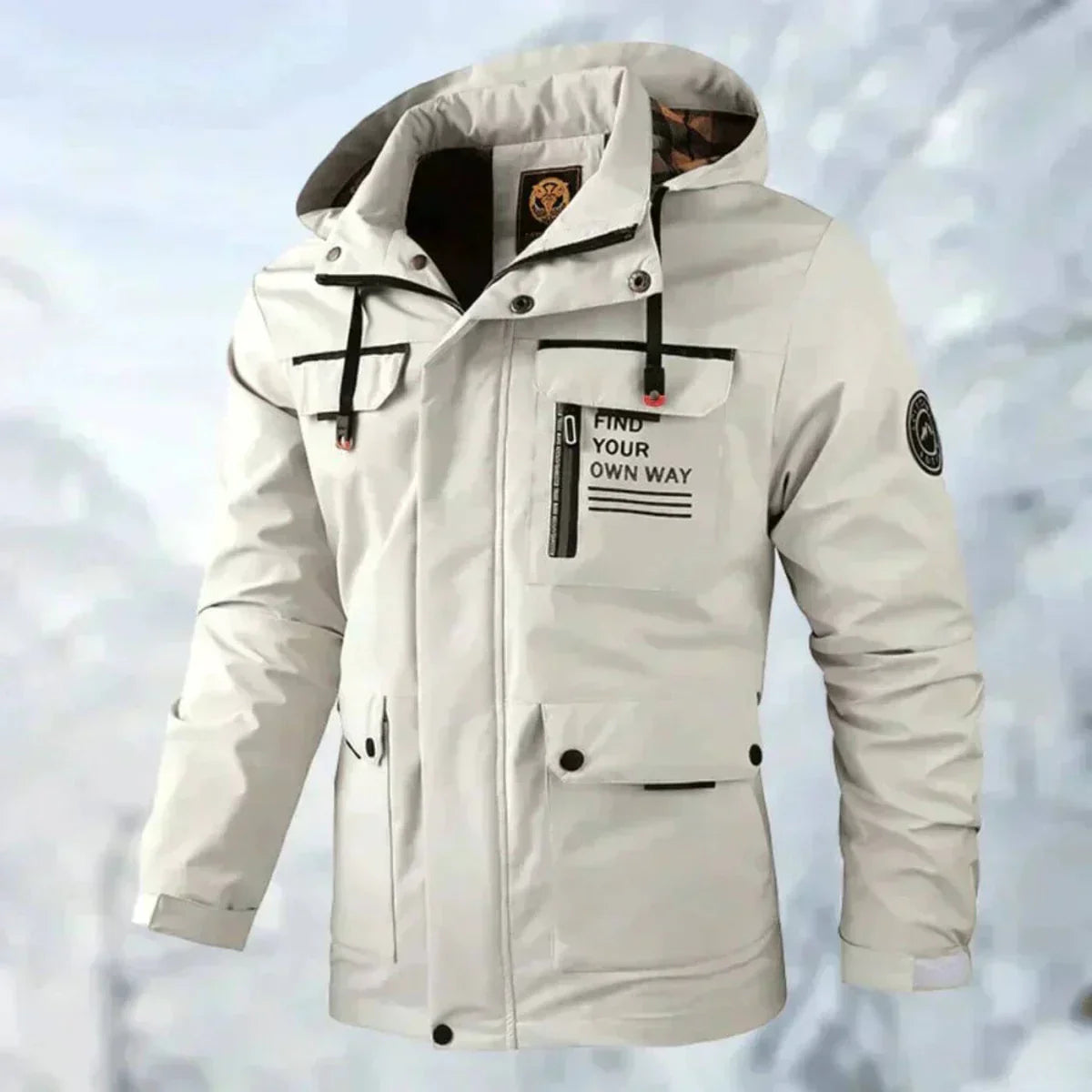 Olivia Veste Homme – Veste à Capuche Coupe-Vent avec Multiples Poches & Style Outdoor