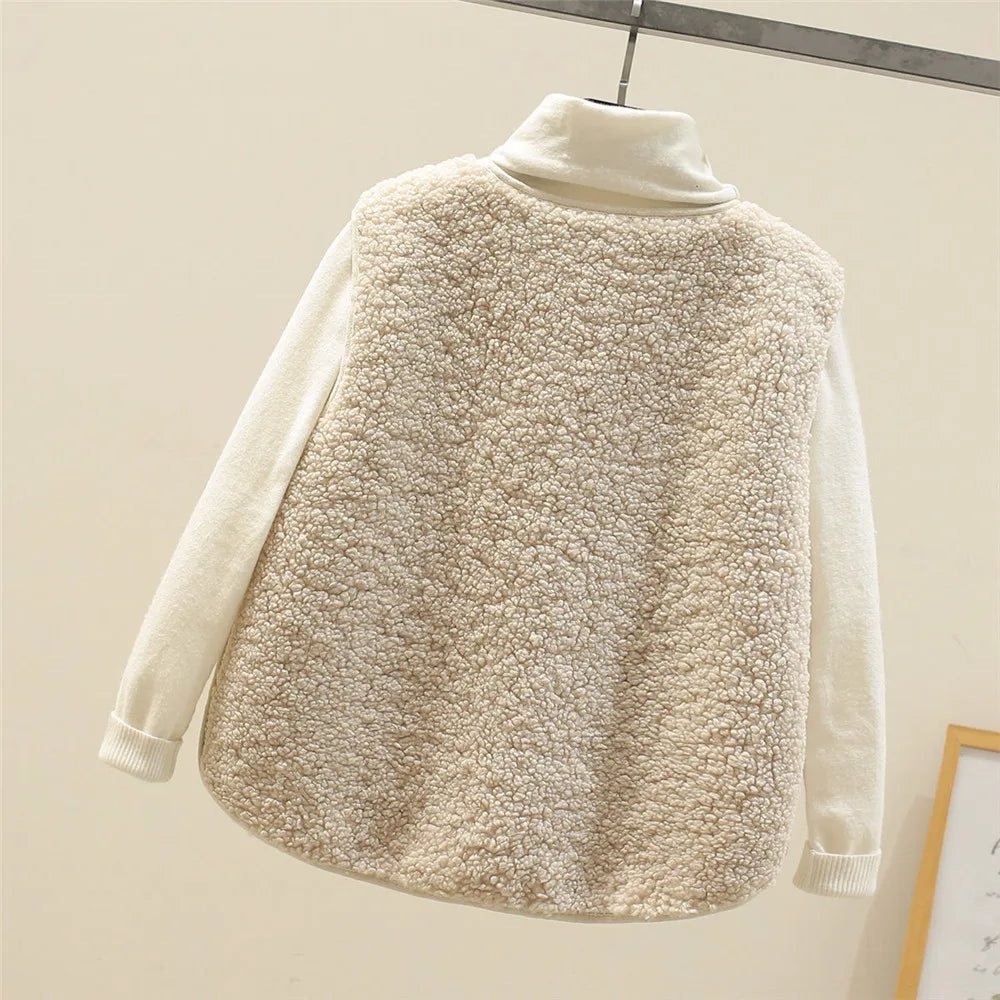 Riley Gilet Femme Sans Manches – Sherpa Doux, Poches Pratiques & Coupe Confortable