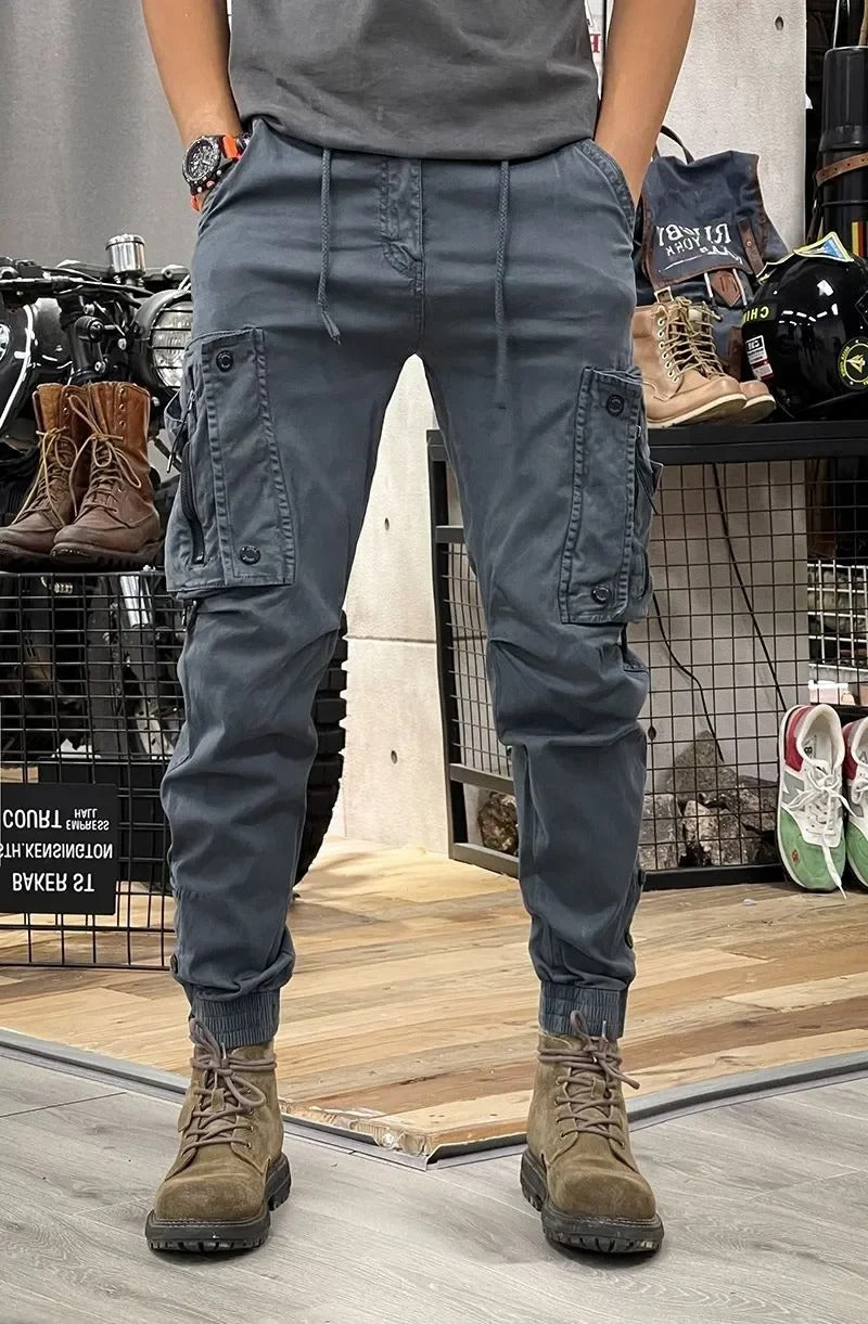 Mathis Pantalon Cargo Homme – Stretch avec Poches, Taille Ajustable & Coupe Jogger
