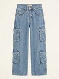 Janelle Women's Baggy Cargo Jeans – Loose Casual Jeans with Functional Cargo Pockets  