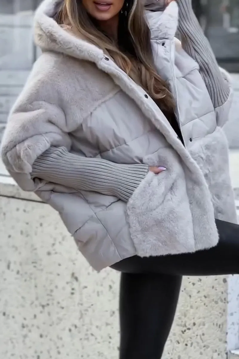 Finley Veste Femme d’Hiver – Manteau Matelassé à Capuche avec Finition Douce & Style Moderne