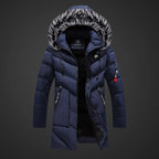 Bjorn Manteau Homme d’Hiver – Parka Matelassée à Capuche avec Finition Effet Fourrure