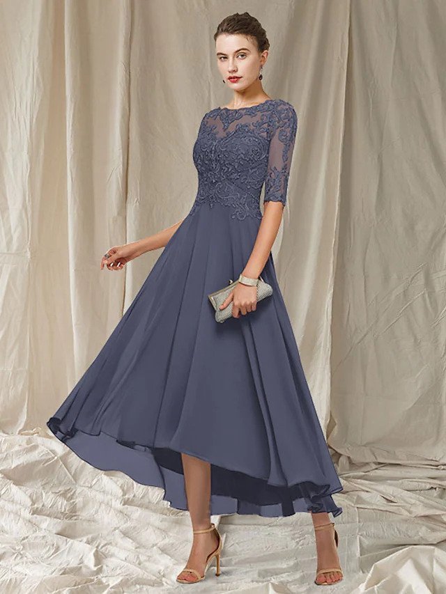Celestine Robe de Soirée Femme – Dentelle Élégante, Jupe Fluide & Coupe Raffinée