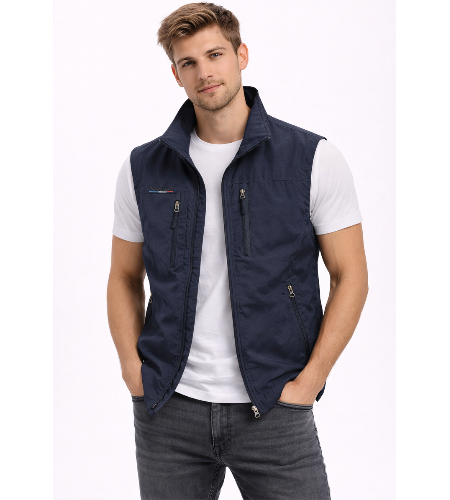 Bastien Men's Bodywarmer – Outdoor Vest with Zipper Closure, Stand-Up Collar, and Functional Pockets  
