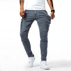 Laurent Men's Cargo Pants – Stretch Jeans with Utility Pockets and Fitted Cut