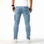 Laurent Men's Cargo Pants – Stretch Jeans with Utility Pockets and Fitted Cut