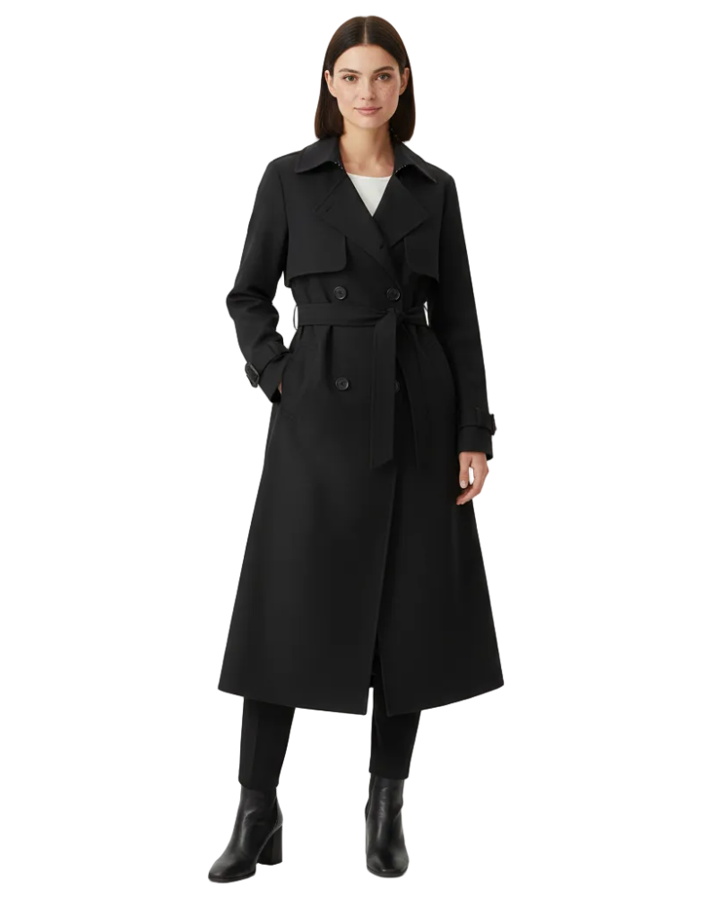 Parker Trenchcoat Femme – Manteau Élégant à Double Boutonnage avec Ceinture Ajustable
