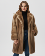 Cappotto lungo da donna Tamsin – Cappotto elegante effetto pelliccia con taglio ampio e stile raffinato