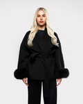 Nora Manteau Femme Hiver – Veste Élégante avec Ceinture & Finitions Douces