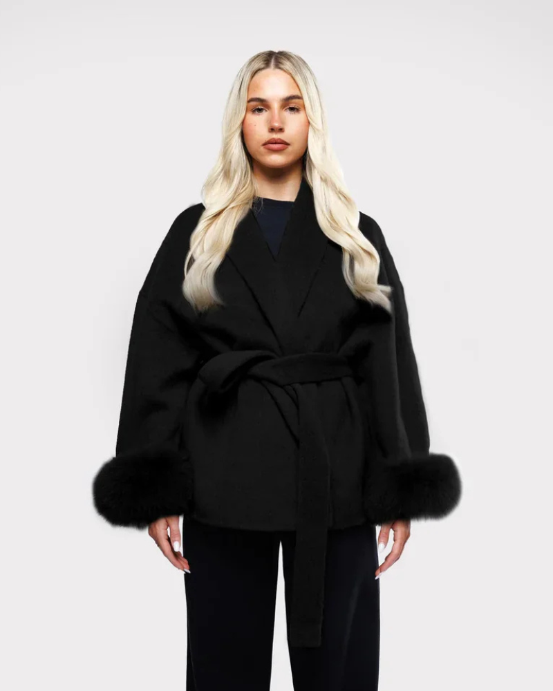 Nora Manteau Femme Hiver – Veste Élégante avec Ceinture & Finitions Douces