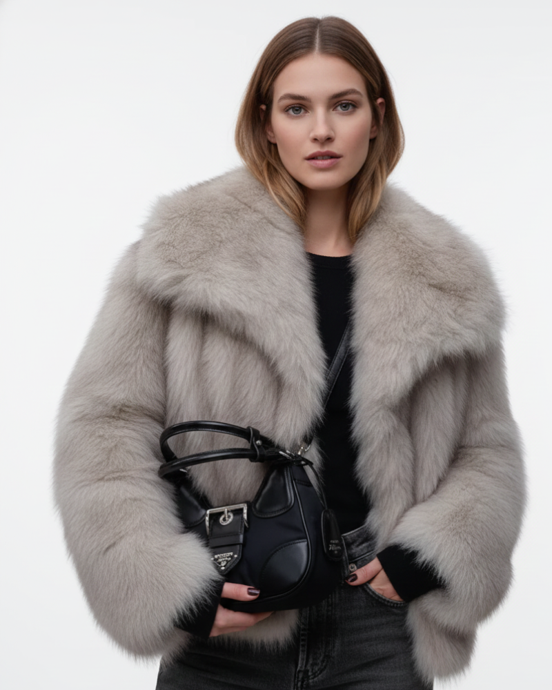 Vivienne Manteau Femme en Fausse Fourrure – Veste Douce, Élégante & Chaleur Hivernale