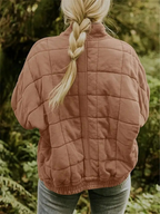 Rowan Giacca Imbottita Donna – Bomber Oversize con Zip, Tasche e Comfort Quotidiano