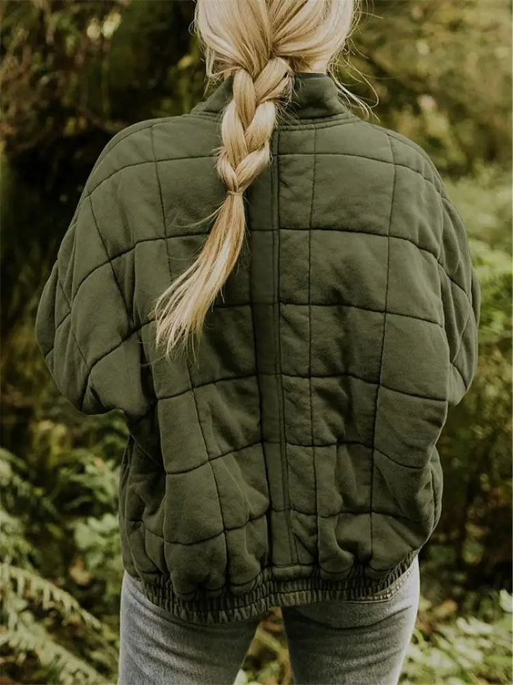 Rowan Giacca Imbottita Donna – Bomber Oversize con Zip, Tasche e Comfort Quotidiano