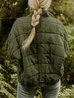 Rowan Giacca Imbottita Donna – Bomber Oversize con Zip, Tasche e Comfort Quotidiano