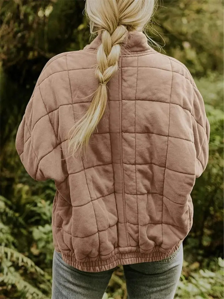 Rowan Giacca Imbottita Donna – Bomber Oversize con Zip, Tasche e Comfort Quotidiano