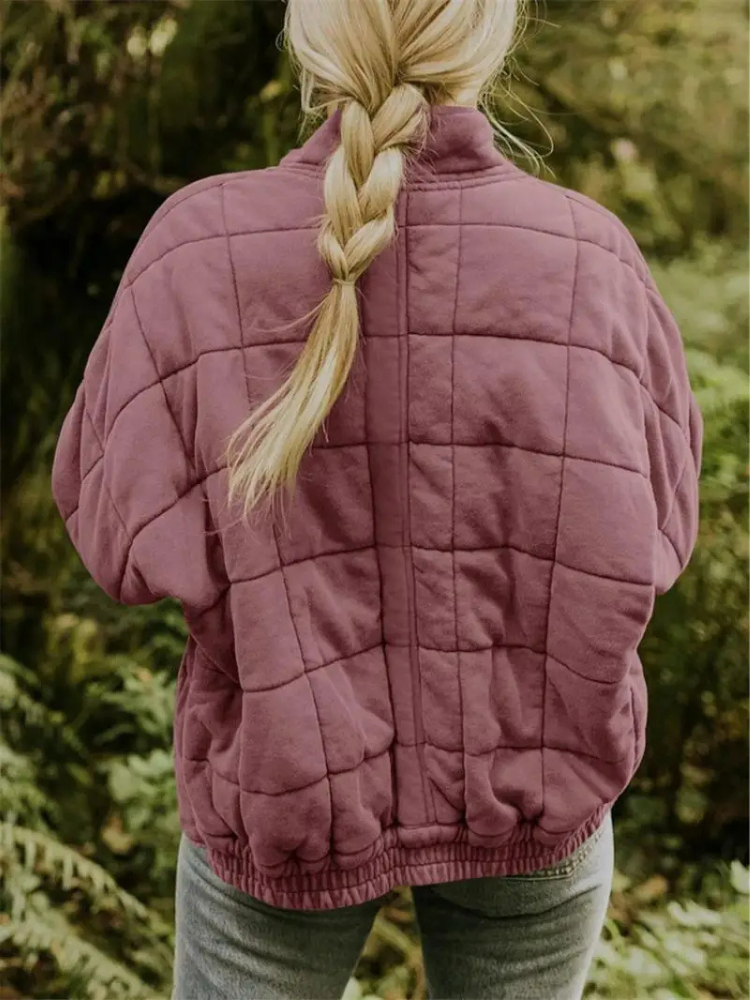 Rowan Giacca Imbottita Donna – Bomber Oversize con Zip, Tasche e Comfort Quotidiano