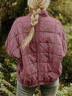 Rowan Giacca Imbottita Donna – Bomber Oversize con Zip, Tasche e Comfort Quotidiano
