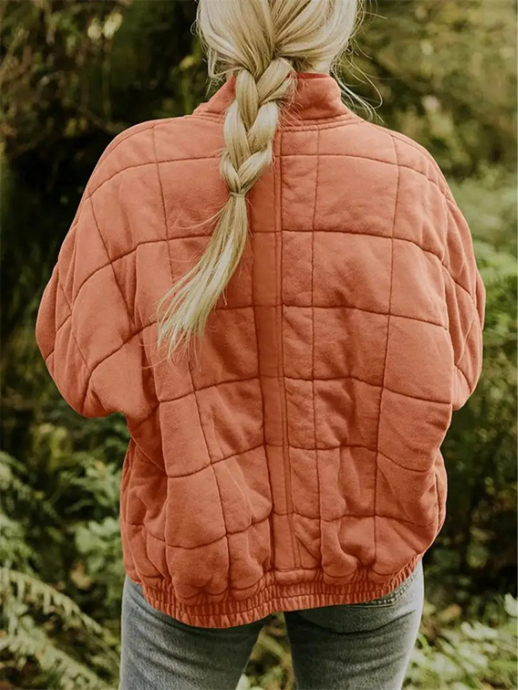 Rowan Giacca Imbottita Donna – Bomber Oversize con Zip, Tasche e Comfort Quotidiano