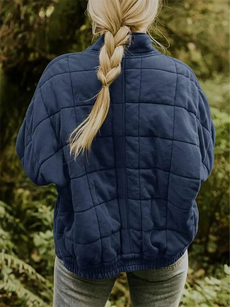 Rowan Giacca Imbottita Donna – Bomber Oversize con Zip, Tasche e Comfort Quotidiano