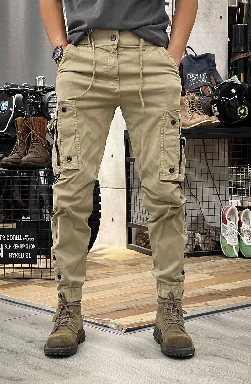 Mathis Pantalon Cargo Homme – Stretch avec Poches, Taille Ajustable & Coupe Jogger